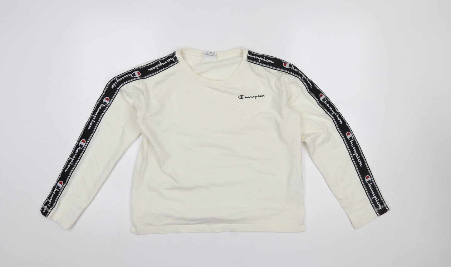Womens UK Size S Champion Ivory Basic T-Shirt