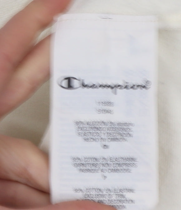 Womens UK Size S Champion Ivory Basic T-Shirt