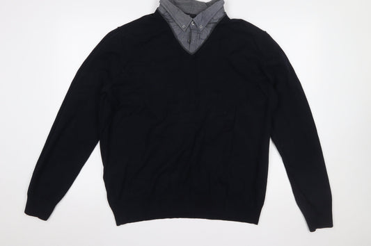 Mens UK Size XL Marks and Spencer Blue Pullover Jumper