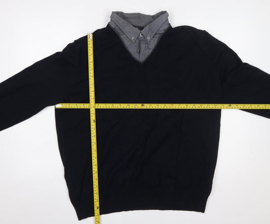 Mens UK Size XL Marks and Spencer Blue Pullover Jumper