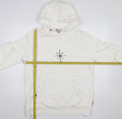 Mens UK Size M IHTEVEL White Pullover Hoodie