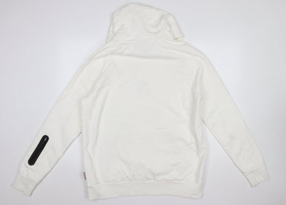 Mens UK Size M IHTEVEL White Pullover Hoodie