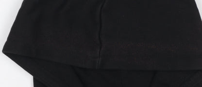 Puma Girls Black Logo Pullover Hoodie Size L Cotton Blend Fleece