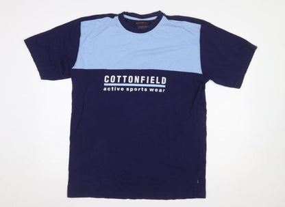 Mens UK Size L Cottonfield Blue  T-Shirt
