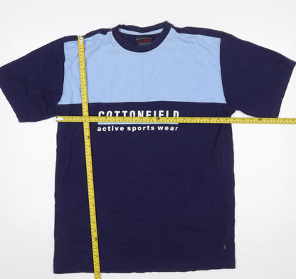 Mens UK Size L Cottonfield Blue  T-Shirt