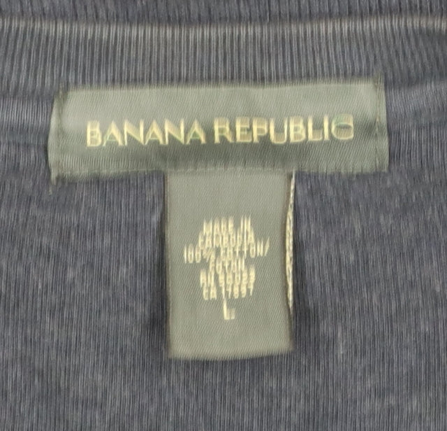 Mens UK Size L Banana Republic Blue Pullover Sweatshirt