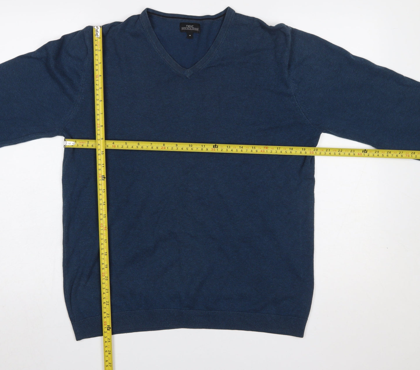 Mens UK Size M NEXT Blue Pullover Jumper
