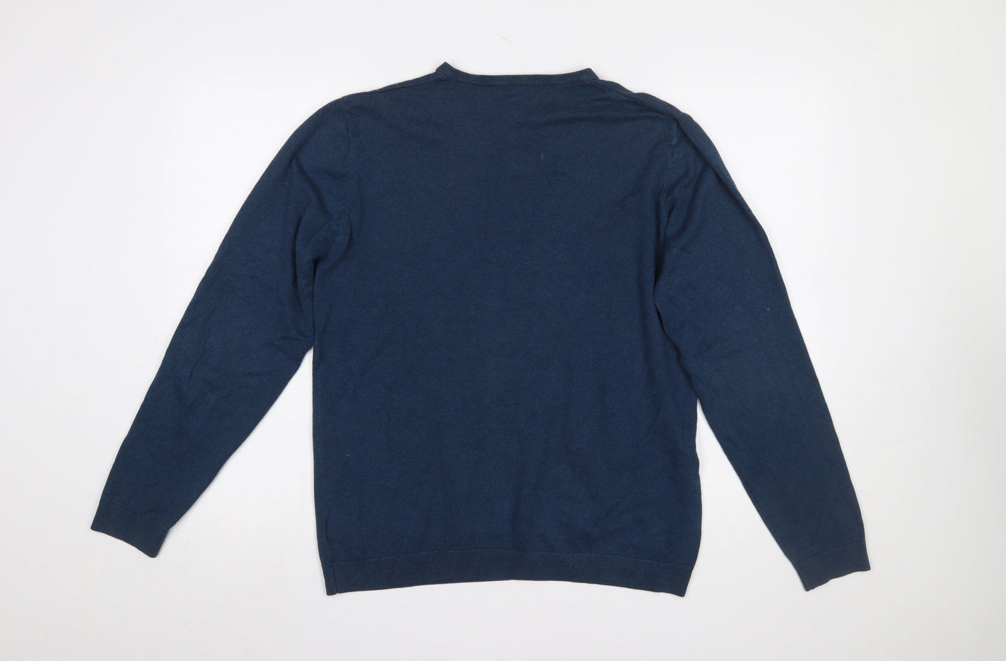 Mens UK Size M NEXT Blue Pullover Jumper