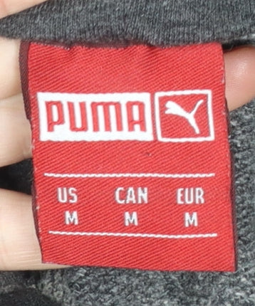 Mens UK Size M PUMA Grey 1/2 Zip Hoodie