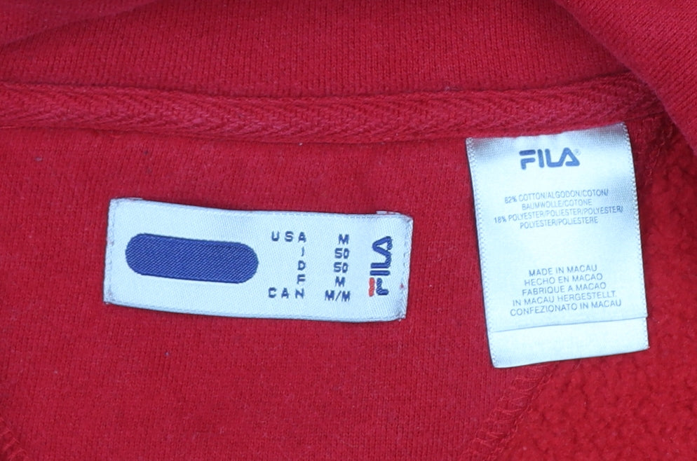 Mens UK Size M FILA Red Pullover Sweatshirt