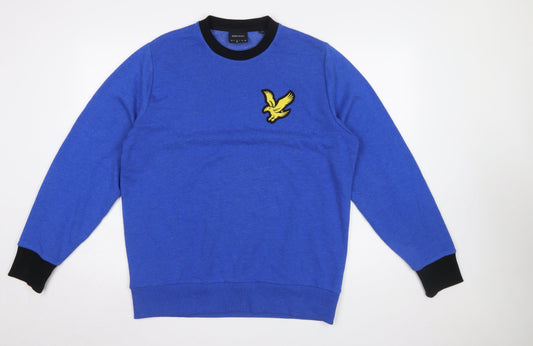 Mens UK Size L Lyle & Scott Blue Pullover Sweatshirt