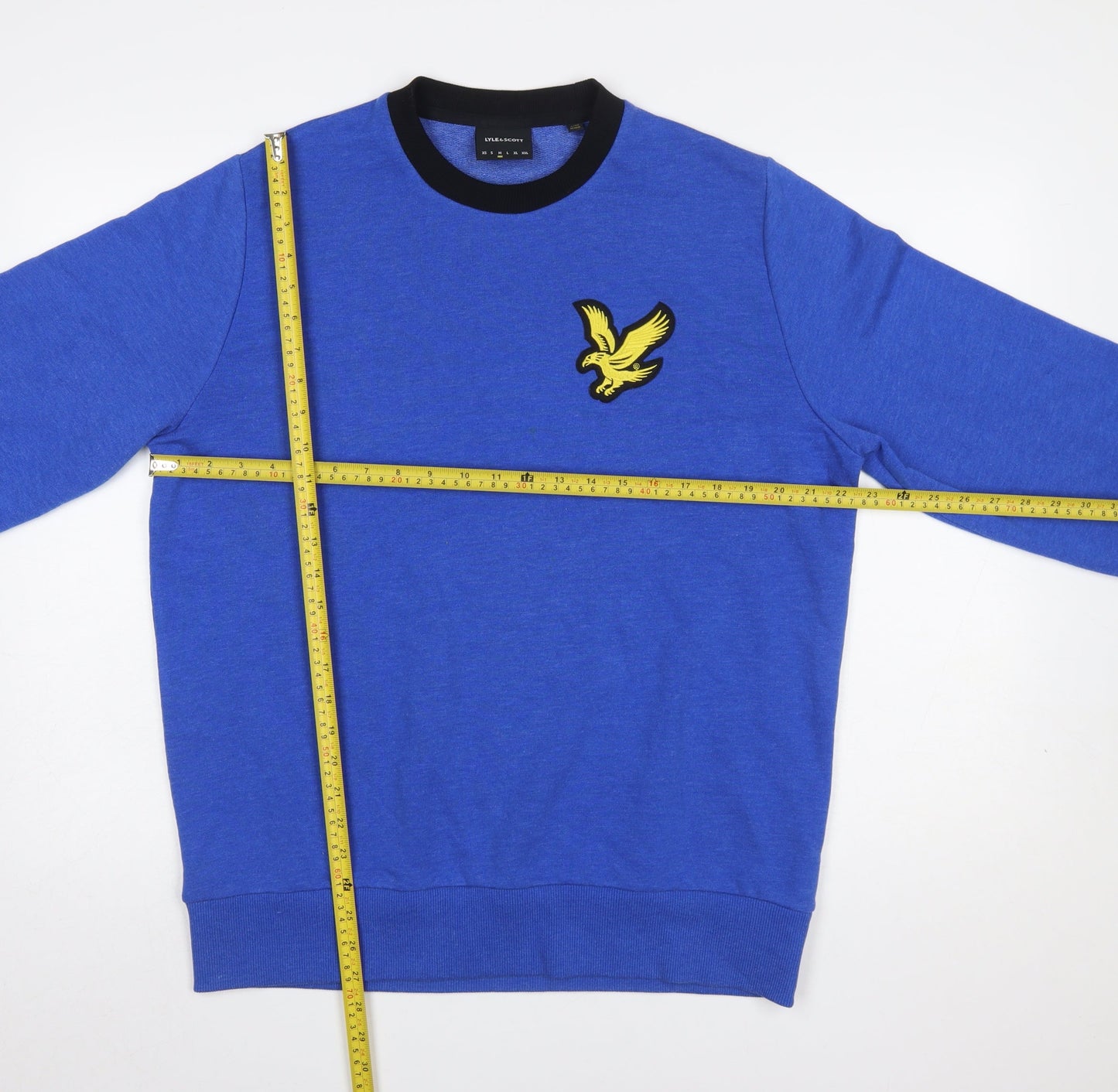 Mens UK Size L Lyle & Scott Blue Pullover Sweatshirt