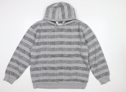 Lonsdale Men’s Grey XL Pullover Hoodie Sports Logo Print