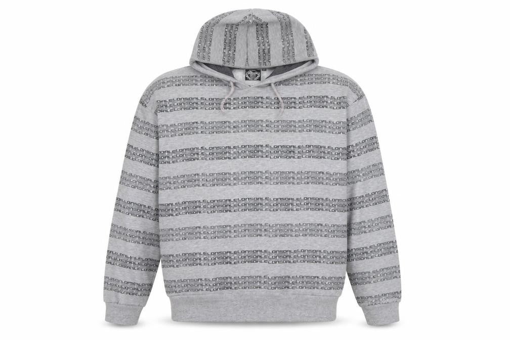 Lonsdale Men’s Grey XL Pullover Hoodie Sports Logo Print