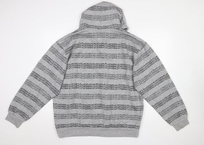 Lonsdale Men’s Grey XL Pullover Hoodie Sports Logo Print