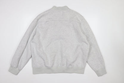 Mens UK Size 2XL H&M Grey Full Zip Sweatshirt