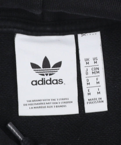 Mens UK Size M adidas Black Pullover Hoodie