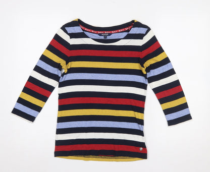 Womens UK Size 10 Maine New England Multicoloured Basic T-Shirt