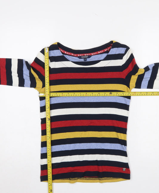Womens UK Size 10 Maine New England Multicoloured Basic T-Shirt