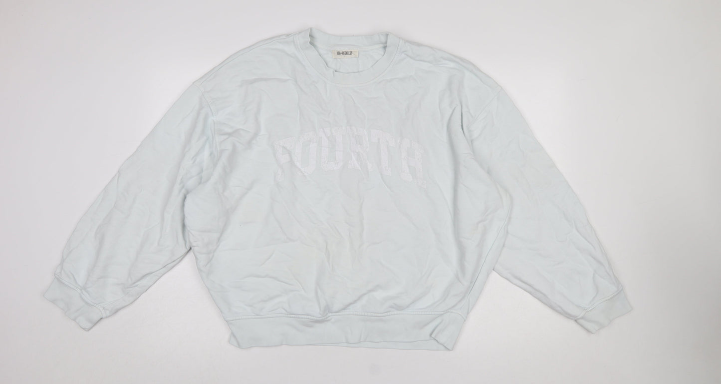 Womens UK Size S 4th & Reckless Blue Pullover Sweatshirt