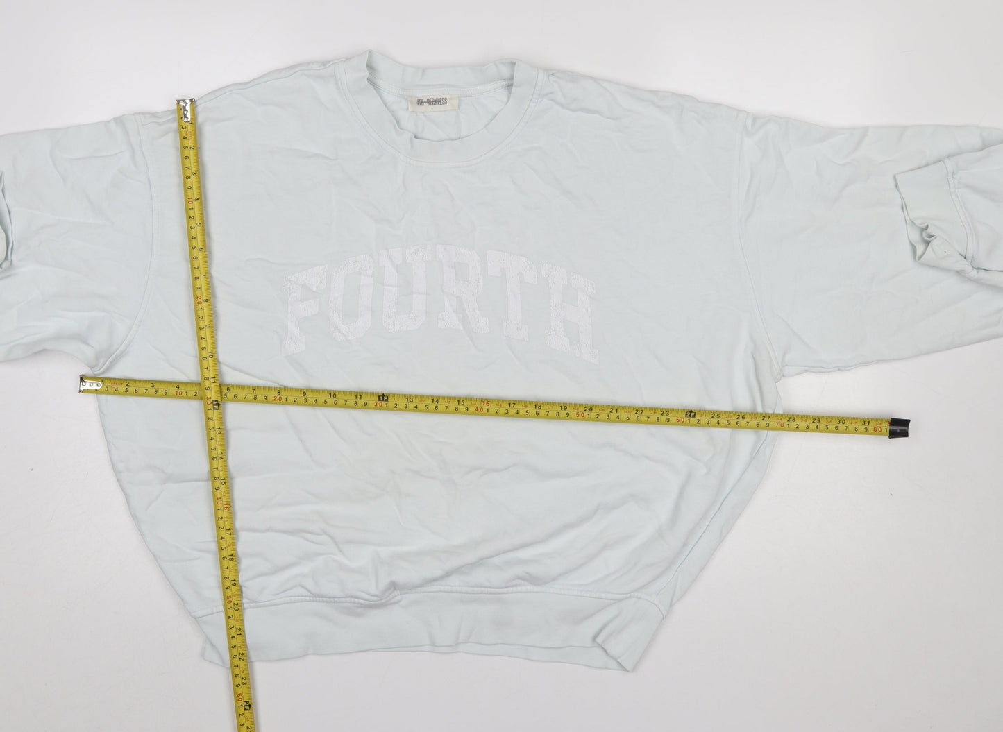 Womens UK Size S 4th & Reckless Blue Pullover Sweatshirt
