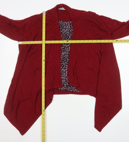 Womens UK Size 18 Marks and Spencer Red Wrap Blouse