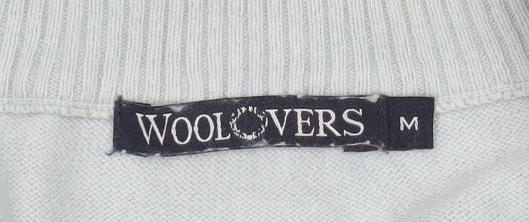 Mens UK Size M Woolovers Blue 1/2 Zip Sweatshirt