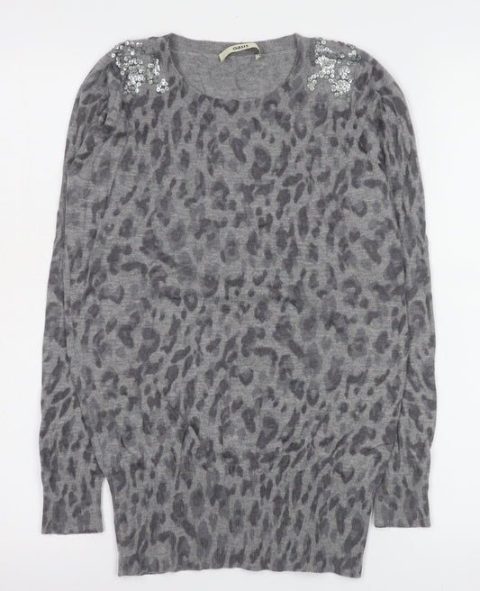 Womens UK Size S Oasis Grey Basic Blouse