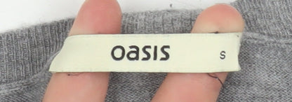 Womens UK Size S Oasis Grey Basic Blouse