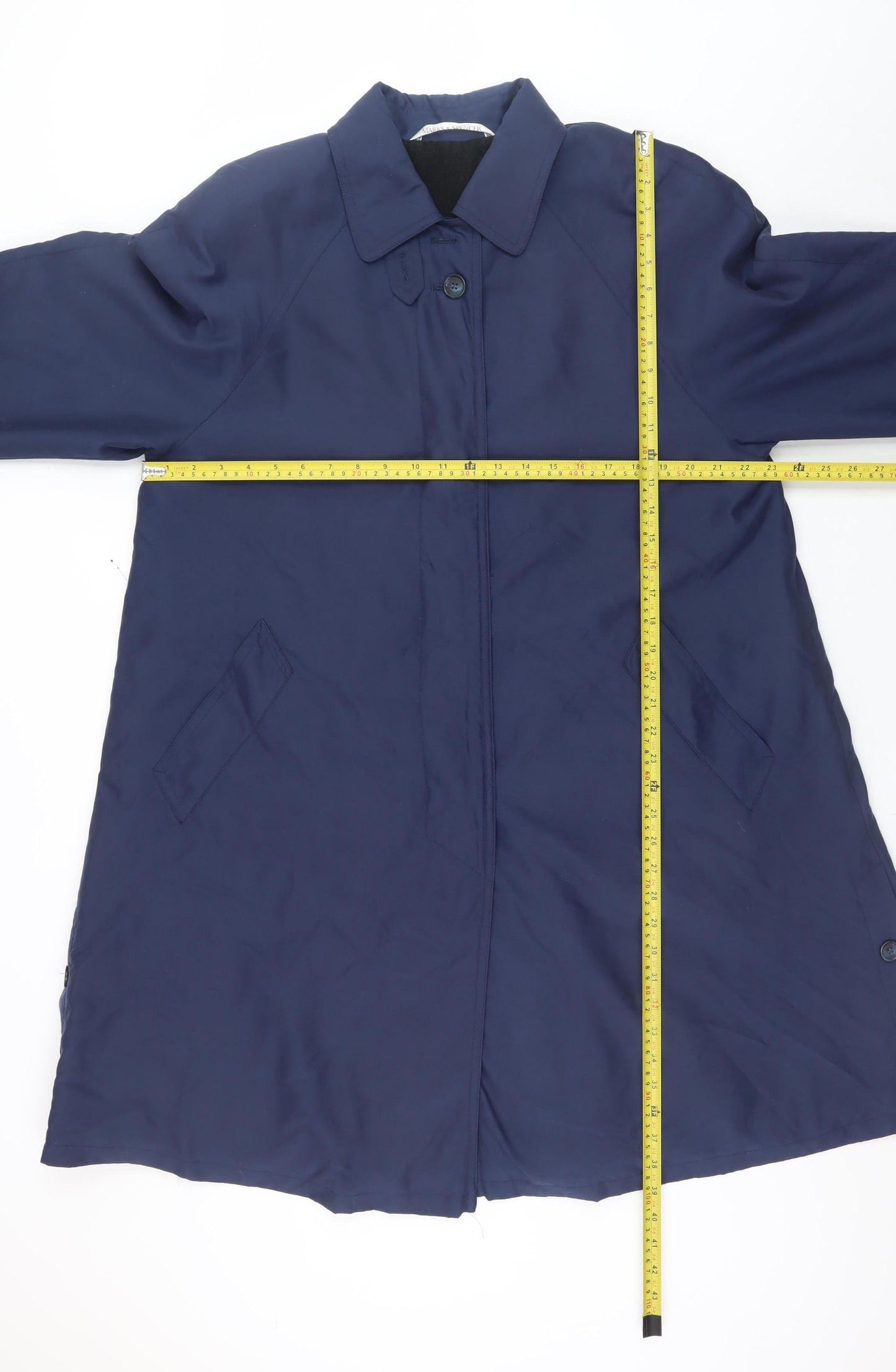 Womens UK Size 12 Marks and Spencer Blue Overcoat
