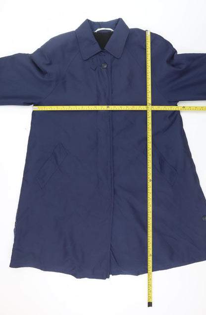 Womens UK Size 12 Marks and Spencer Blue Overcoat
