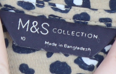 Womens UK Size 10 Marks and Spencer Beige Basic T-Shirt