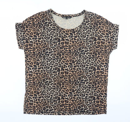 Womens UK Size S Only Brown Basic T-Shirt