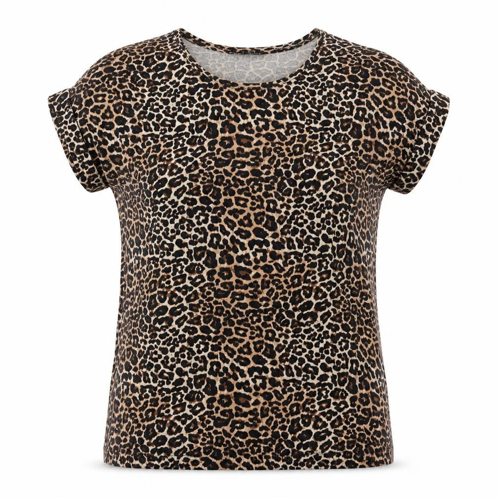 Womens UK Size S Only Brown Basic T-Shirt
