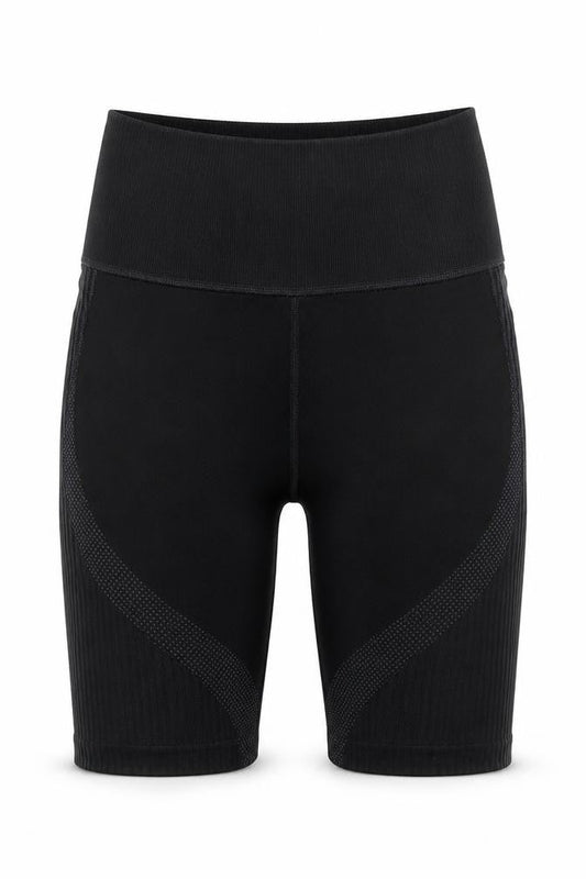 Front view of Puma Women’s Black XS Biker Shorts Stretch Activewear
