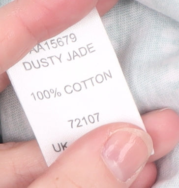 Womens UK Size 16 Cotton Traders Green Basic T-Shirt