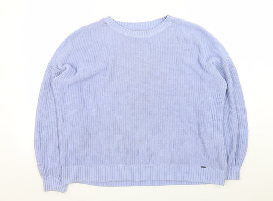 Womens UK Size M Hollister Blue Pullover Jumper