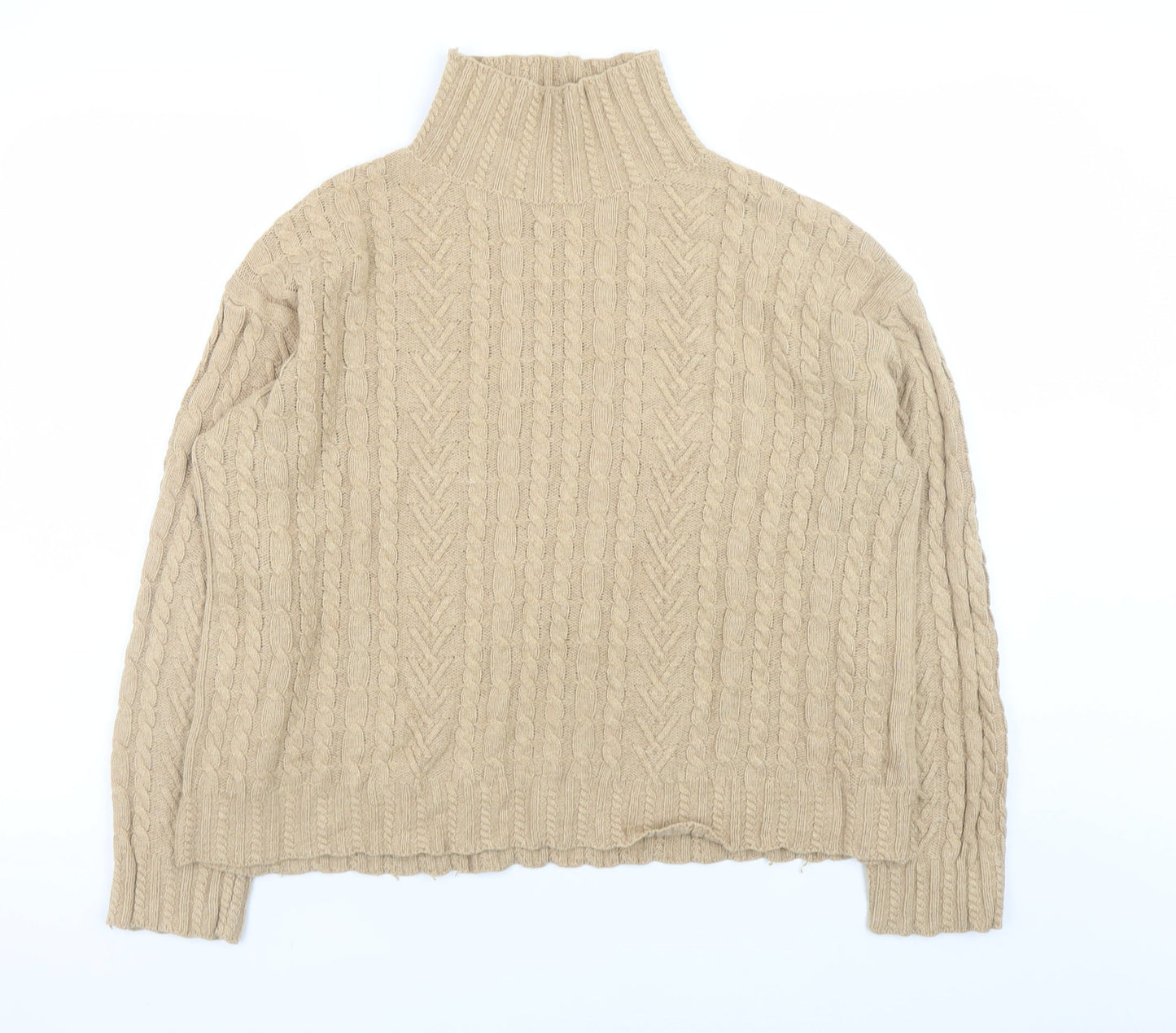 Womens UK Size M Marks and Spencer Beige Pullover Jumper