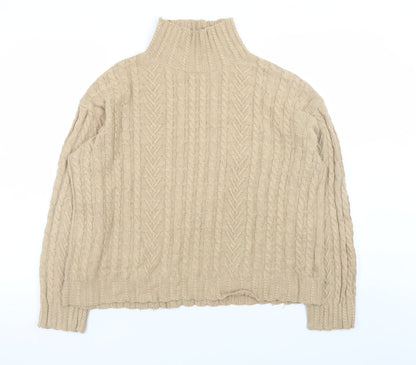 Womens UK Size M Marks and Spencer Beige Pullover Jumper