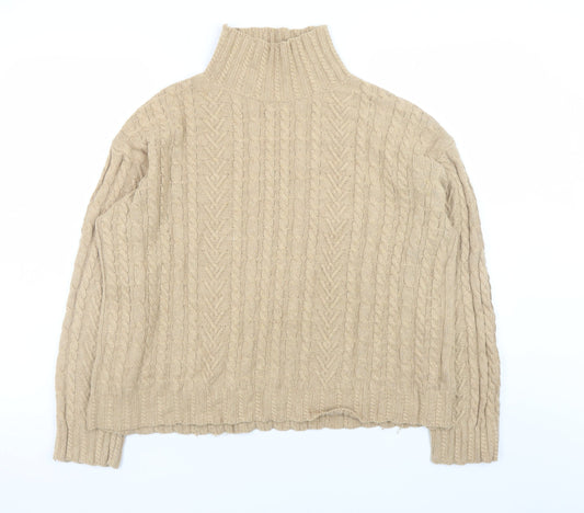 Womens UK Size M Marks and Spencer Beige Pullover Jumper