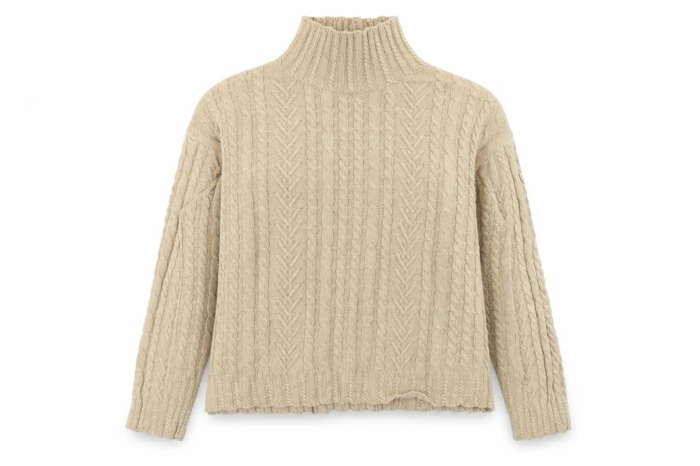 Womens UK Size M Marks and Spencer Beige Pullover Jumper