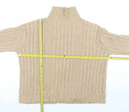 Womens UK Size M Marks and Spencer Beige Pullover Jumper