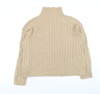 Womens UK Size M Marks and Spencer Beige Pullover Jumper
