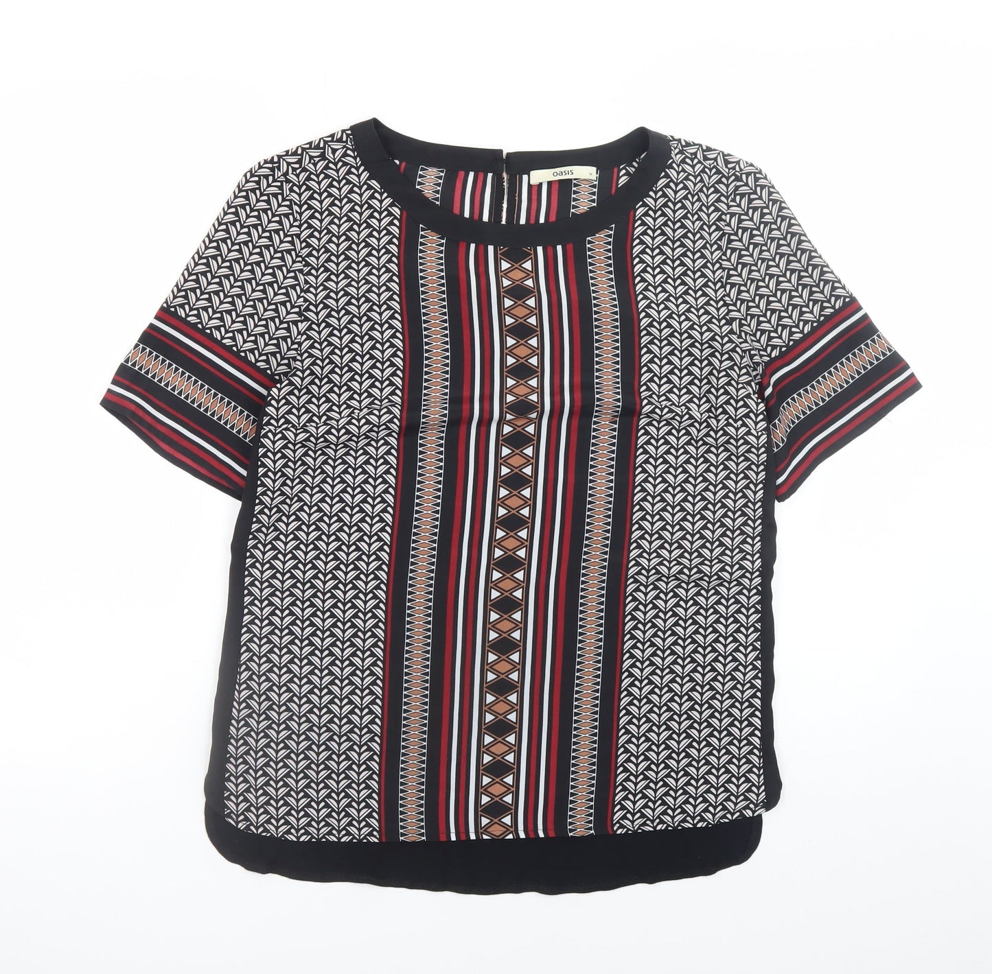 Oasis Women's Multicoloured Geometric Tunic Blouse Size 12