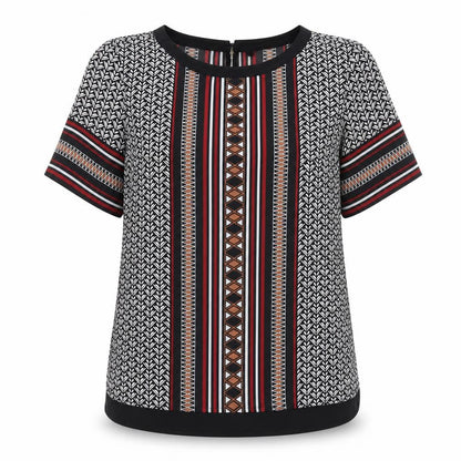 Oasis Women's Multicoloured Geometric Tunic Blouse Size 12