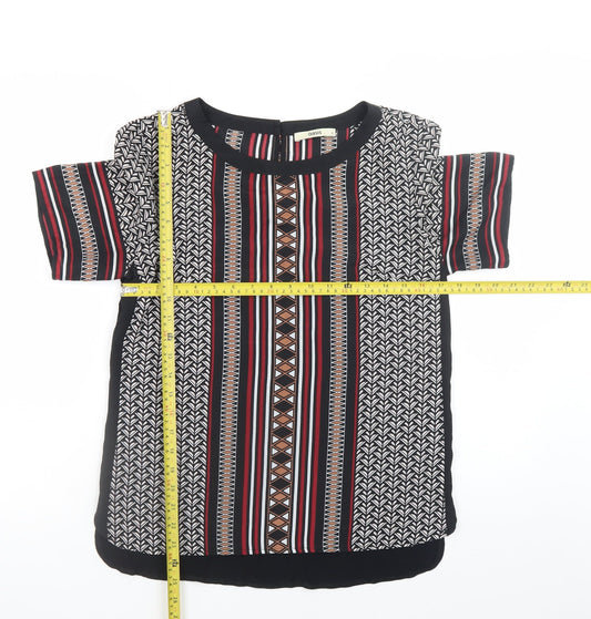 Oasis Women's Multicoloured Geometric Tunic Blouse Size 12