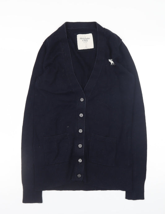 Womens UK Size M Abercrombie & Fitch Black Cardigan Jumper
