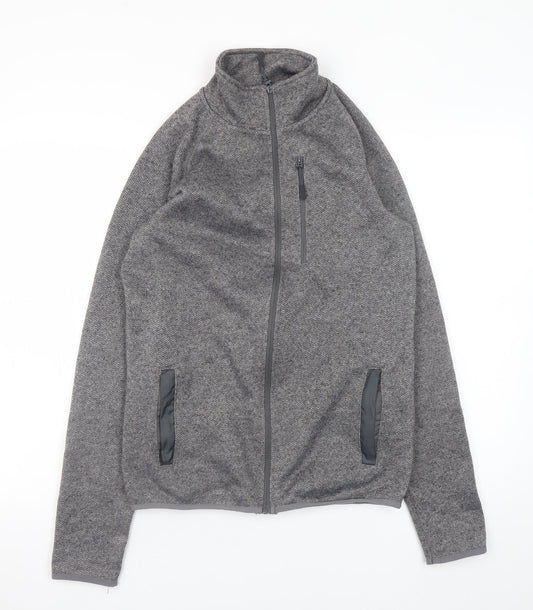 Mens UK Size S Workout Grey Basic Jacket
