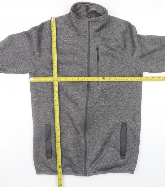 Mens UK Size S Workout Grey Basic Jacket