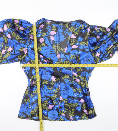 Womens UK Size M VERO MODA Multicoloured Wrap Blouse